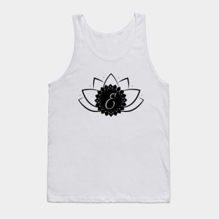 E - Lotus Flower Monogram Tank Top